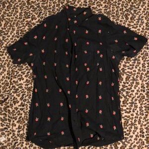 Men’s black rose shirt